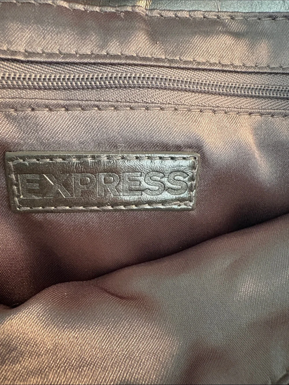 Express Bow-Detail Faux Leather Clutch